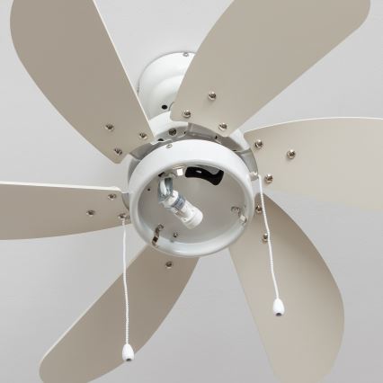 ZEVENTI - Deckenventilator FAMARA 1xE14/60W/230V weiß