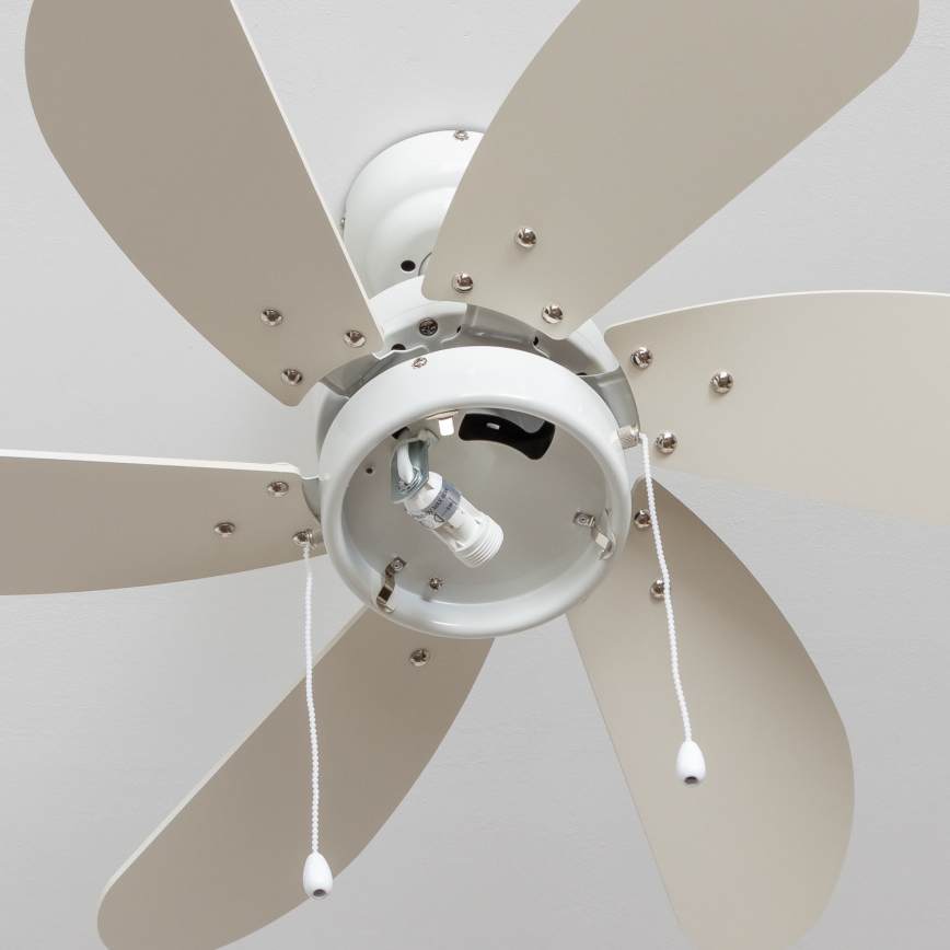 ZEVENTI - Deckenventilator FAMARA 1xE14/60W/230V weiß