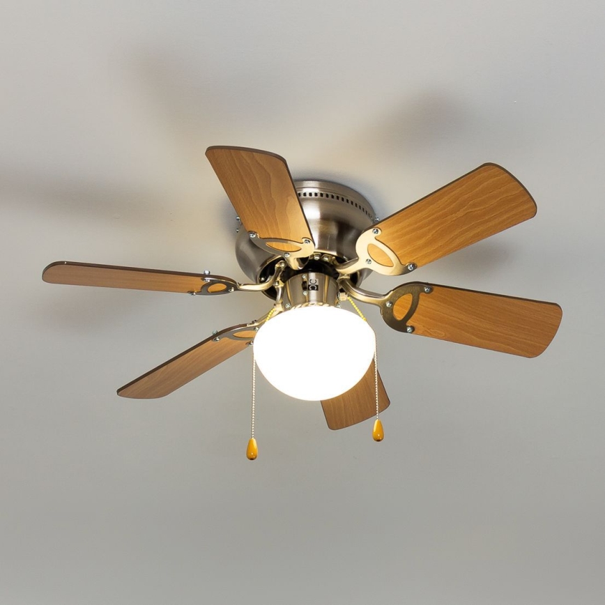 ZEVENTI - Deckenventilator GALDANA 1xE27/60W/230V braun/beige