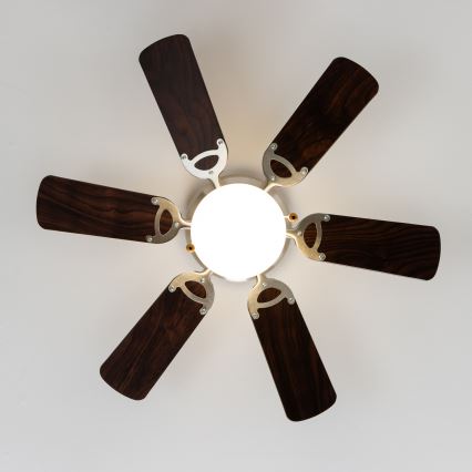 ZEVENTI - Deckenventilator GALDANA 1xE27/60W/230V braun/beige