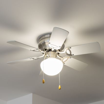 ZEVENTI - Deckenventilator GALDANA 1xE27/60W/230V grau/weiß