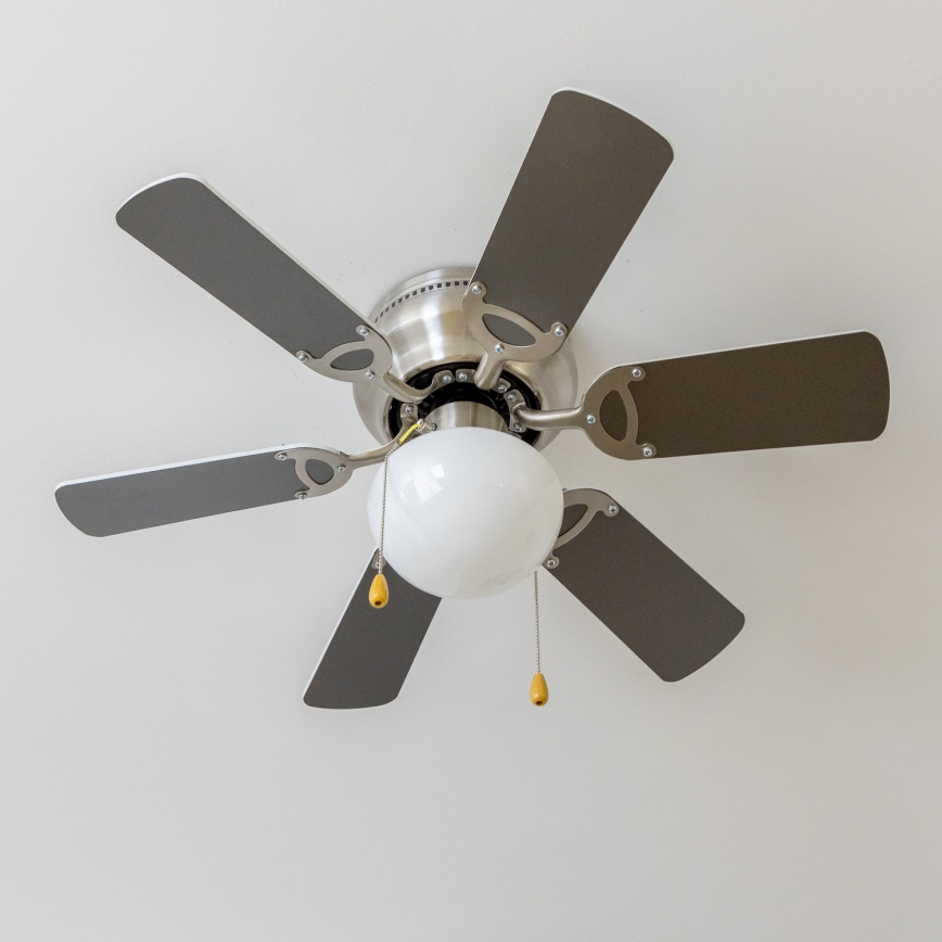 ZEVENTI - Deckenventilator GALDANA 1xE27/60W/230V grau/weiß