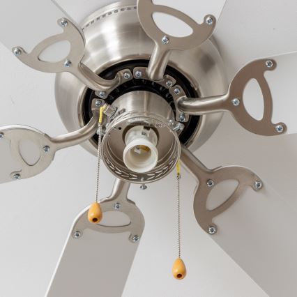 ZEVENTI - Deckenventilator GALDANA 1xE27/60W/230V grau/weiß