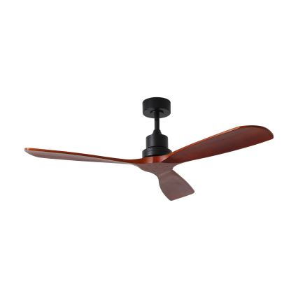 ZEVENTI - Deckenventilator LIONI Wi-Fi Tuya Schwarz/Eiche + Fernbedienung