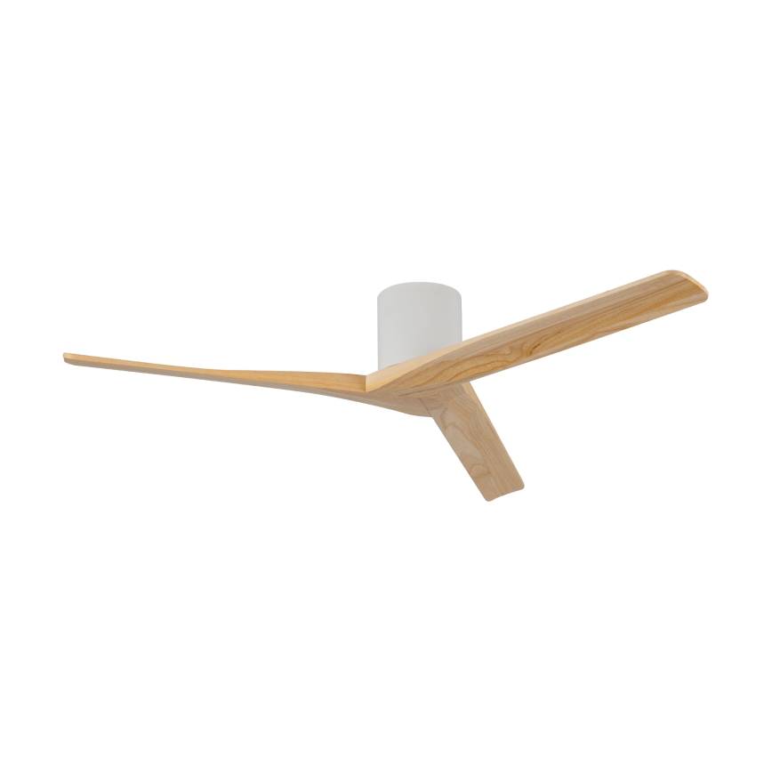 ZEVENTI - Deckenventilator VELLON Wi-Fi Tuya weiß/Paulownia + Fernbedienung