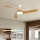 ZEVENTI - Dimmbarer LED-Deckenventilator AERYS LED/24W/230V 3000/4000/6000K Wi-Fi Tuya weiß/Eiche + Fernbedienung