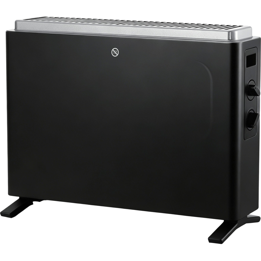 ZEVENTI - Elektrischer Direktheizer/Konvektor 800/1200/2000W/230V schwarz