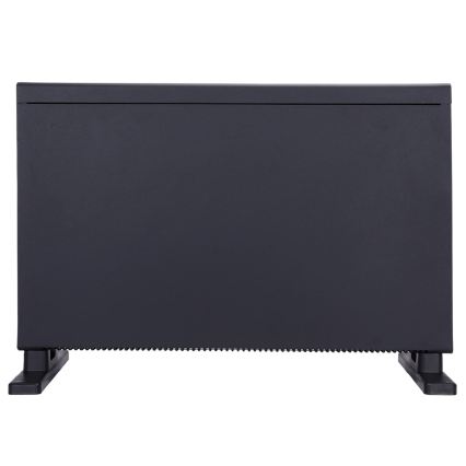 ZEVENTI - Elektrischer Direktheizer/Konvektor mit LCD-Display 1250/2000 W/230 V, schwarz + Fernbedienung
