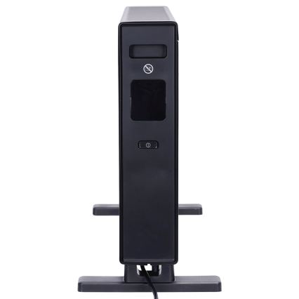 ZEVENTI - Elektrischer Direktheizer/Konvektor mit LCD-Display 1250/2000 W/230 V, schwarz + Fernbedienung