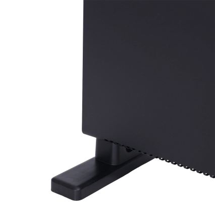 ZEVENTI - Elektrischer Direktheizer/Konvektor mit LCD-Display 1250/2000 W/230 V, schwarz + Fernbedienung