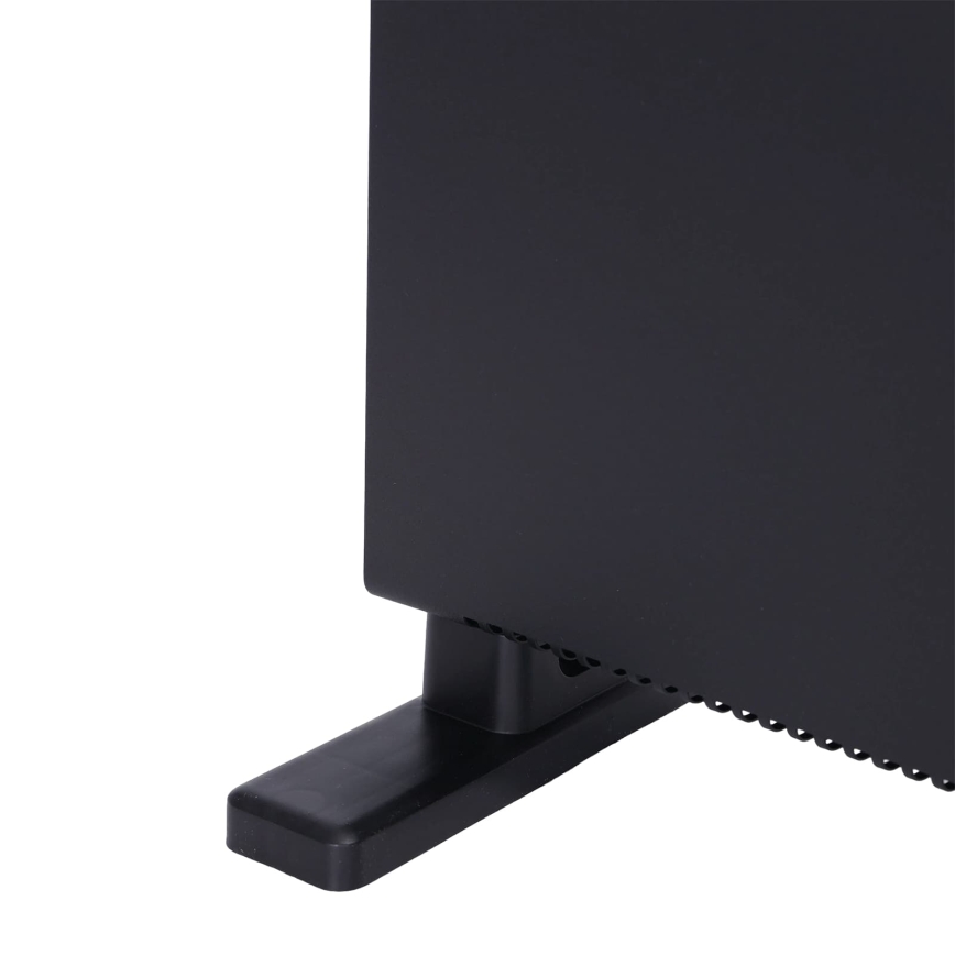 ZEVENTI - Elektrischer Direktheizer/Konvektor mit LCD-Display 1250/2000 W/230 V, schwarz + Fernbedienung
