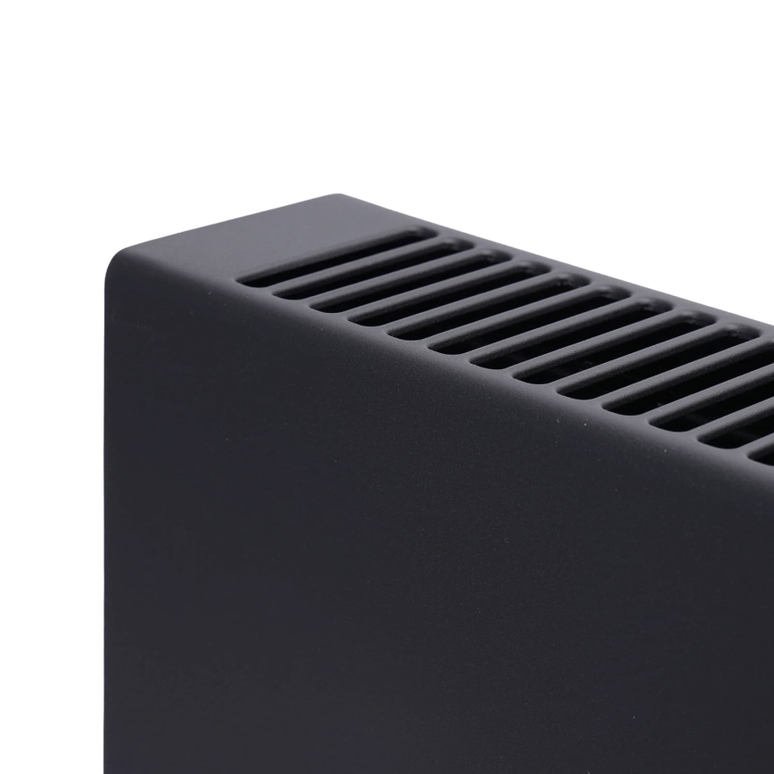 ZEVENTI - Elektrischer Direktheizer/Konvektor mit LCD-Display 1250/2000 W/230 V, schwarz + Fernbedienung
