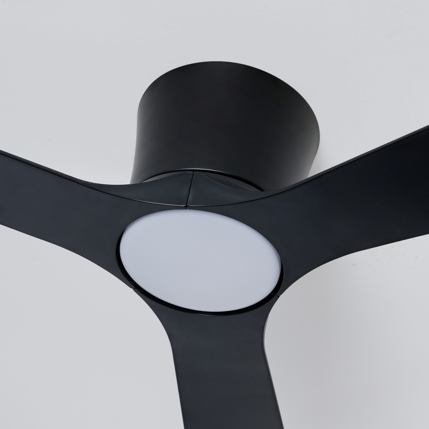 ZEVENTI - LED-dimmbarer Deckenventilator AUREX LED/24W/230V 3000/4000/6000K Wi-Fi Tuya schwarz + Fernbedienung