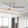 ZEVENTI - LED-Deckenventilator BARROSA LED/18W/230V 3000/4000/6000K Wi-Fi Tuya mattchrom + Fernbedienung