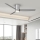 ZEVENTI - LED-Deckenventilator BARROSA LED/18W/230V 3000/4000/6000K Wi-Fi Tuya mattchrom + Fernbedienung