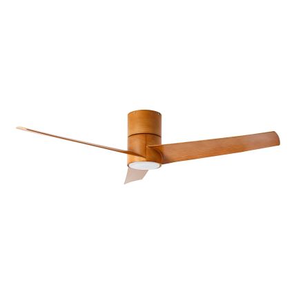 ZEVENTI - LED Deckenventilator BARROSA LED/18W/230V 3000/4000/6000K Wi-Fi Tuya Braun + Fernbedienung