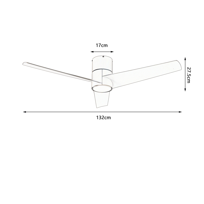 ZEVENTI - LED Deckenventilator BARROSA LED/18W/230V 3000/4000/6000K Wi-Fi Tuya beige + Fernbedienung