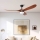 ZEVENTI - LED-Deckenventilator GINOSA LED/18W/230V 3000-6000K Wi-Fi Tuya Schwarz/Eiche + Fernbedienung