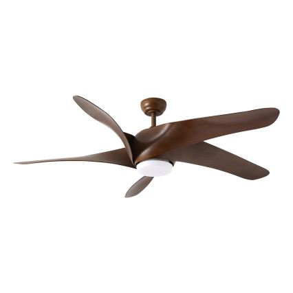 ZEVENTI - LED Deckenventilator LUCCA LED/18W/230V 3000-6000K Wi-Fi Tuya Braun + Fernbedienung