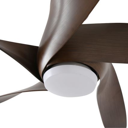 ZEVENTI - LED Deckenventilator LUCCA LED/18W/230V 3000-6000K Wi-Fi Tuya Braun + Fernbedienung
