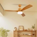 ZEVENTI - LED-Deckenventilator MARE LED/24W/230V 3000-6000K Wi-Fi Tuya Eiche + Fernbedienung