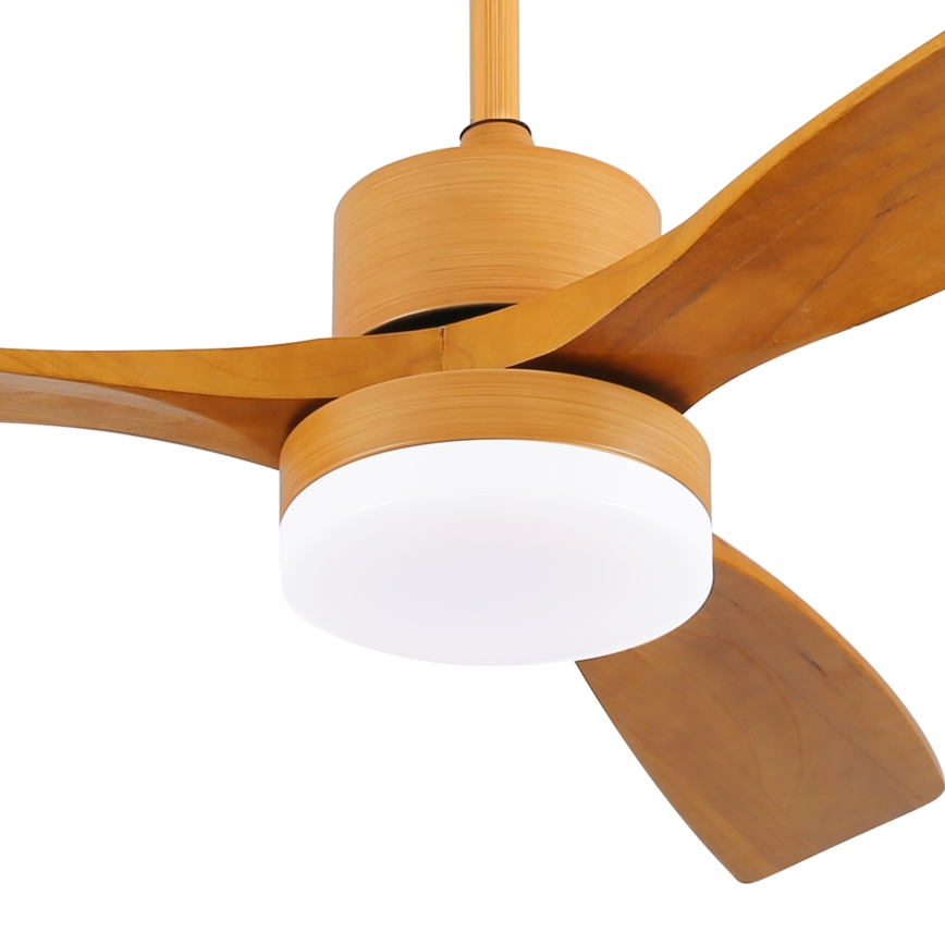 ZEVENTI - LED-Deckenventilator MARE LED/24W/230V 3000-6000K Wi-Fi Tuya Eiche + Fernbedienung