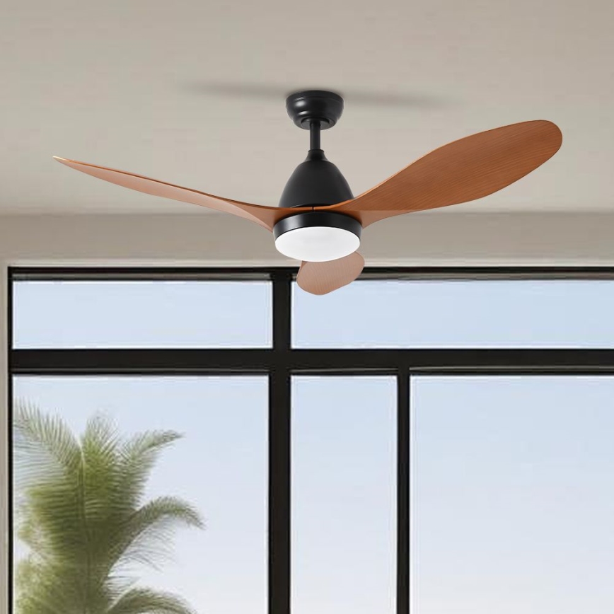 ZEVENTI - LED-Deckenventilator MURO LED/18W/230V 3000-6000K Wi-Fi Tuya schwarz + Fernbedienung
