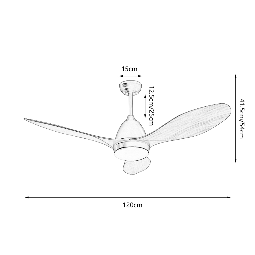 ZEVENTI - LED-Deckenventilator MURO LED/18W/230V 3000-6000K Wi-Fi Tuya schwarz + Fernbedienung