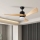 ZEVENTI - LED Deckenventilator NATURITO LED/18W/230V 3000-6000K Wi-Fi Tuya schwarz/Eiche + Fernbedienung