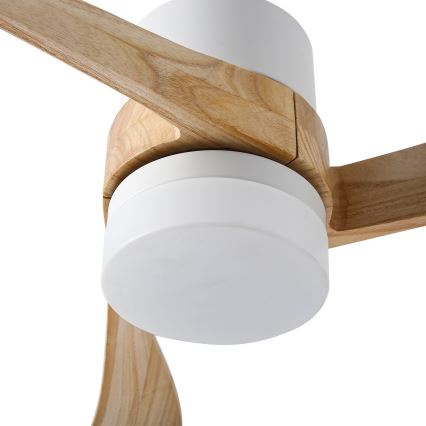 ZEVENTI - Dimmbarer LED-Deckenventilator NATURITO LED/18W/230V 3000-6000K Wi-Fi Tuya weiß/Eiche + Fernbedienung