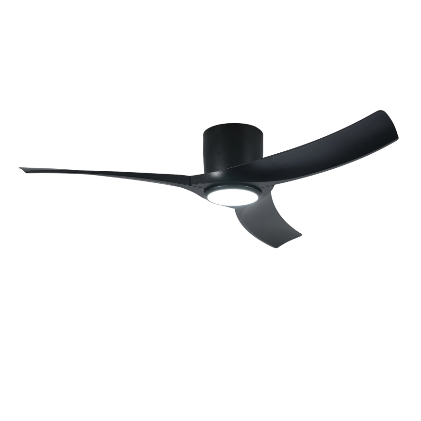 ZEVENTI - LED-dimmbarer Deckenventilator ORBITO LED/24W/230V 3000/4000/6000K Wi-Fi Tuya schwarz + Fernbedienung