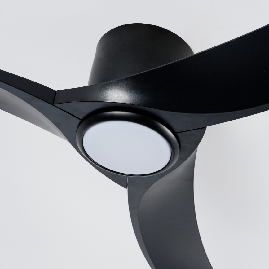 ZEVENTI - LED-dimmbarer Deckenventilator ORBITO LED/24W/230V 3000/4000/6000K Wi-Fi Tuya schwarz + Fernbedienung