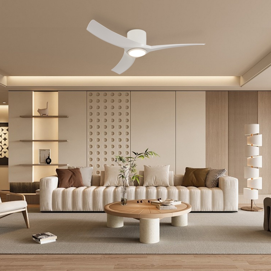 ZEVENTI - LED dimmbarer Deckenventilator ORBITO LED/24W/230V 3000/4000/6000K Wi-Fi Tuya weiß + Fernbedienung