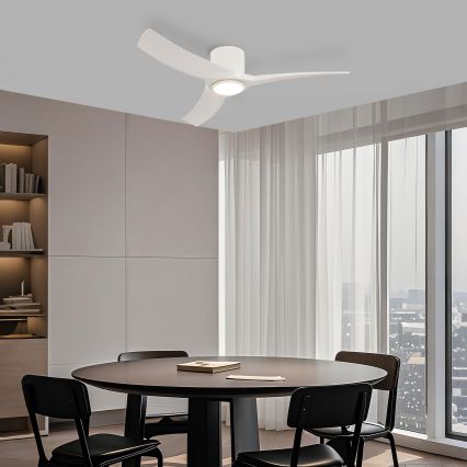 ZEVENTI - LED dimmbarer Deckenventilator ORBITO LED/24W/230V 3000/4000/6000K Wi-Fi Tuya weiß + Fernbedienung