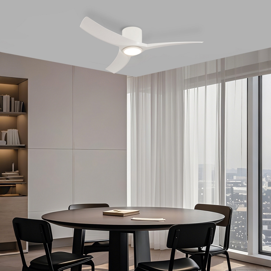 ZEVENTI - LED dimmbarer Deckenventilator ORBITO LED/24W/230V 3000/4000/6000K Wi-Fi Tuya weiß + Fernbedienung