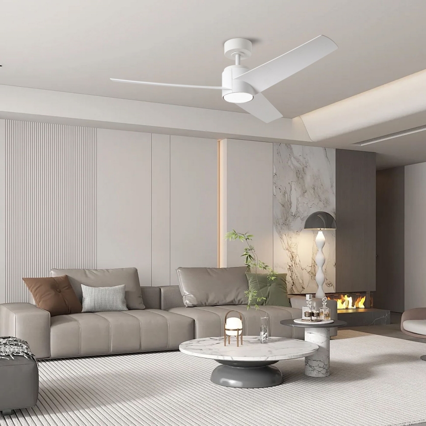 ZEVENTI - LED Deckenventilator ORVIETO LED/18W/230V 3000-6000K Wi-Fi Tuya weiß + Fernbedienung