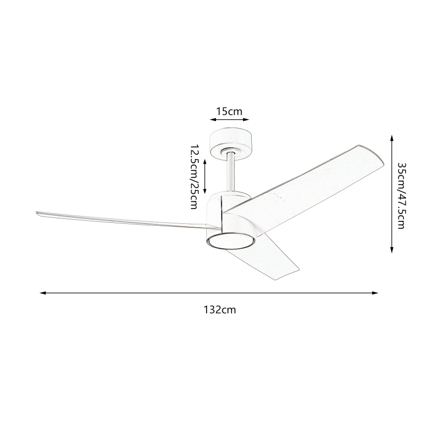 ZEVENTI - LED Deckenventilator ORVIETO LED/18W/230V 3000-6000K Wi-Fi Tuya weiß + Fernbedienung
