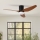 ZEVENTI - LED-Deckenventilator PADUA LED/18W/230V 3000-6000K Wi-Fi Tuya schwarz/braun + Fernbedienung