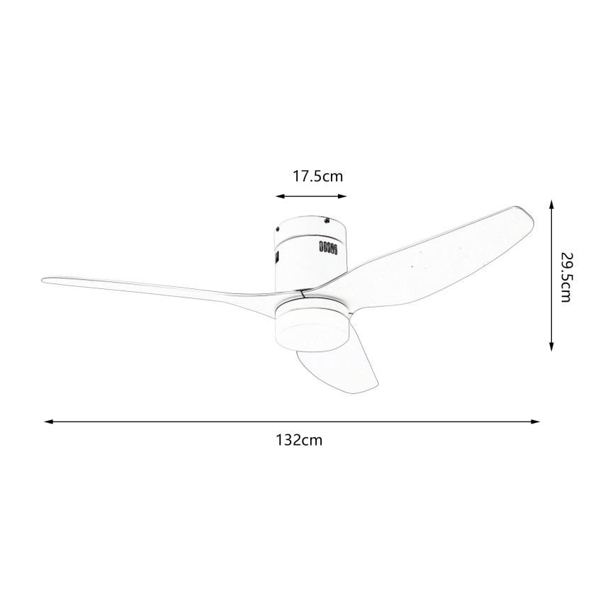 ZEVENTI - LED Deckenventilator PADUA LED/18W/230V 3000-6000K Wi-Fi Tuya schwarz + Fernbedienung