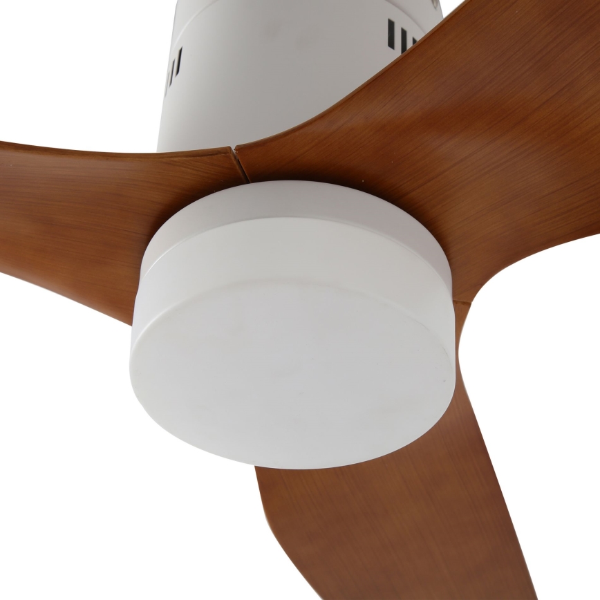 ZEVENTI - Dimmbarer LED-Deckenventilator PADUA LED/18W/230V 3000-6000K Wi-Fi Tuya weiß/braun + Fernbedienung