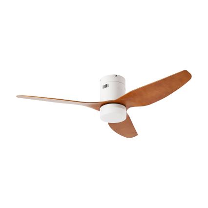 ZEVENTI - LED-Deckenventilator PADUA LED/18W/230V 3000-6000K Wi-Fi Tuya Weiß/Braun + Fernbedienung