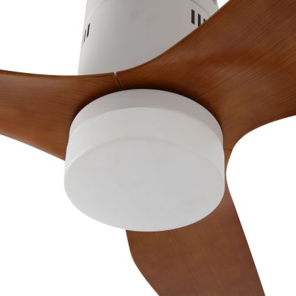 ZEVENTI - LED-Deckenventilator PADUA LED/18W/230V 3000-6000K Wi-Fi Tuya Weiß/Braun + Fernbedienung