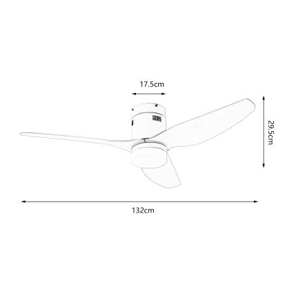 ZEVENTI - LED-Deckenventilator PADUA LED/18W/230V 3000-6000K Wi-Fi Tuya weiß + Fernbedienung