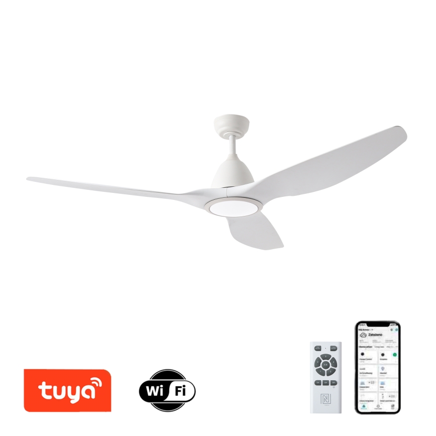 ZEVENTI - LED-Deckenventilator URBINO LED/20W/230V 3000-6000K Wi-Fi Tuya Weiß + Fernbedienung