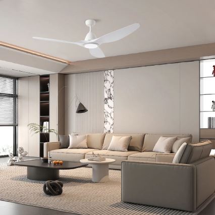ZEVENTI - LED-Deckenventilator URBINO LED/20W/230V 3000-6000K Wi-Fi Tuya Weiß + Fernbedienung