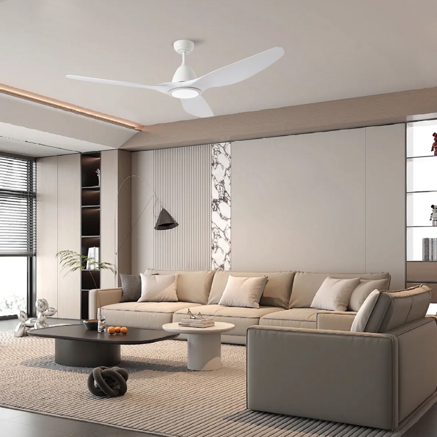 ZEVENTI - LED-Deckenventilator URBINO LED/20W/230V 3000-6000K Wi-Fi Tuya Weiß + Fernbedienung