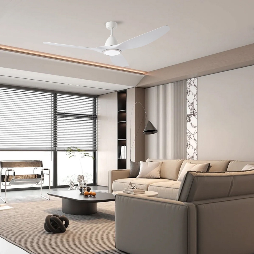 ZEVENTI - LED-Deckenventilator URBINO LED/20W/230V 3000-6000K Wi-Fi Tuya Weiß + Fernbedienung
