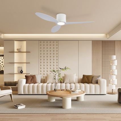 ZEVENTI - LED-dimmbarer Deckenventilator VENTORA LED/24W/230V 3000/4000/6000K Wi-Fi Tuya weiß + Fernbedienung