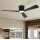 ZEVENTI - LED-dimmbarer Deckenventilator AUREX LED/24W/230V 3000/4000/6000K Wi-Fi Tuya schwarz + Fernbedienung