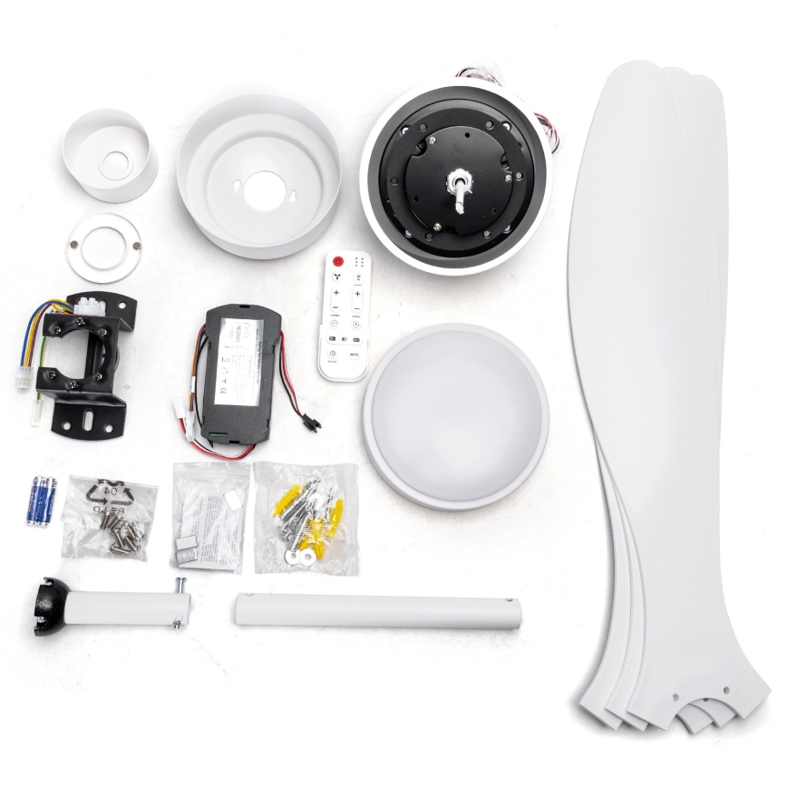 ZEVENTI - Dimmbarer LED-Deckenventilator ULUWATU LED/20W/230V 2700-6500K 132cm weiß + Fernbedienung